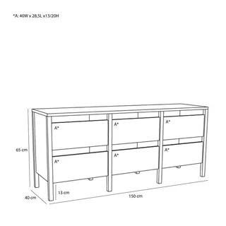 Forma Sideboard Natural de Hübsch – photo du produit 4 sur 8