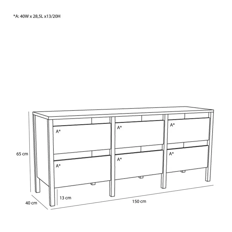 Forma Sideboard Natural de Hübsch – photo du produit 4 sur 8