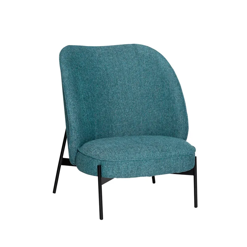 Area Lounge Chair Petrol van Hübsch – productfoto 6 van 6