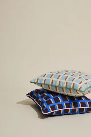 Agenda Cushion Sand/Multicolour by Hübsch – product photo 2 of 5