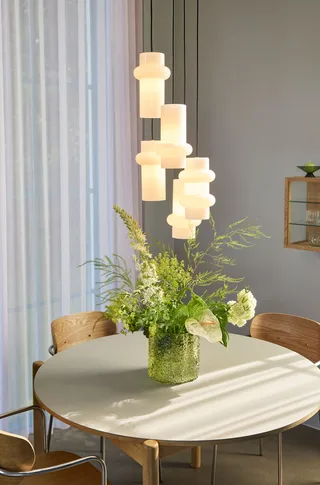 Pilule Pendant Double Shiny White by Hübsch – interior photo 1 of 3