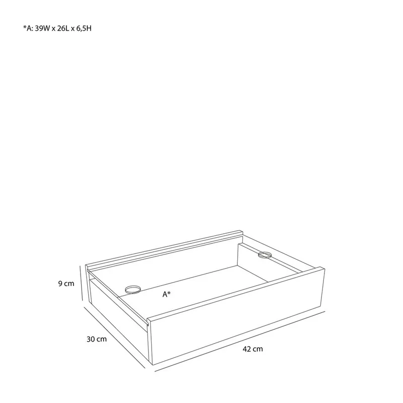 Senri Display Box Oak van Hübsch – productfoto 2 van 5