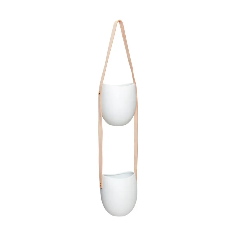 Ontop Hanging Pots White von Hübsch – Produktfoto