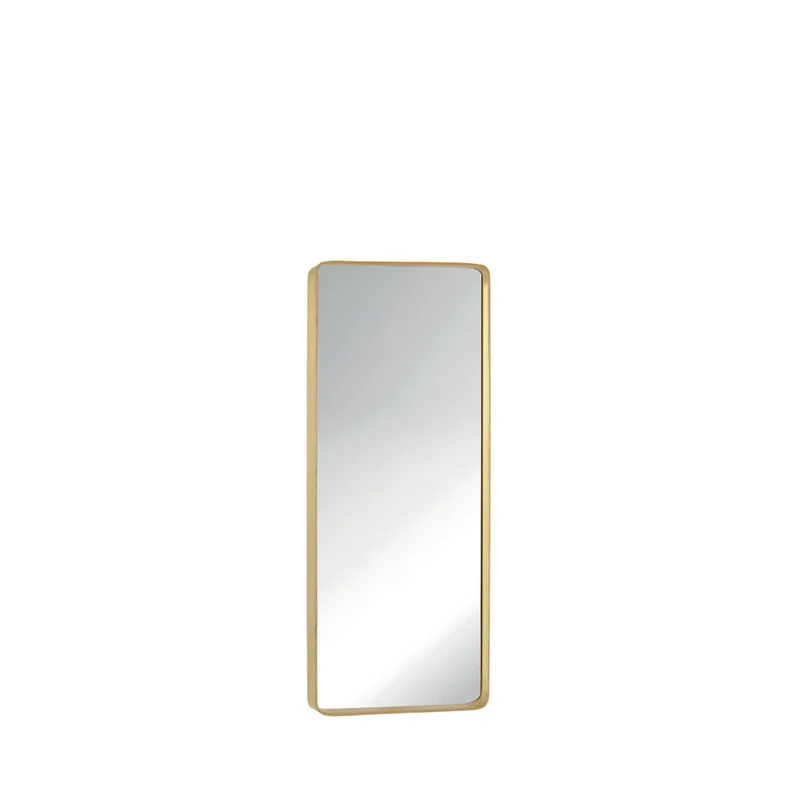 Retro Wall Mirror Small Brass by Hübsch – product photo