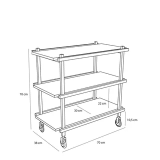 Crayon Trolley Multicolour by Hübsch – product photo 2 of 6