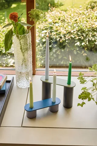Modu Candleholder Multicolour (set of 2) by Hübsch – interior photo 4 of 5