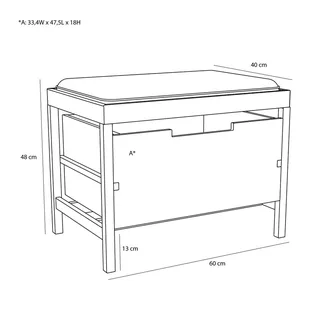 Bifi Bench Sand/Natural by Hübsch – product photo 3 of 6