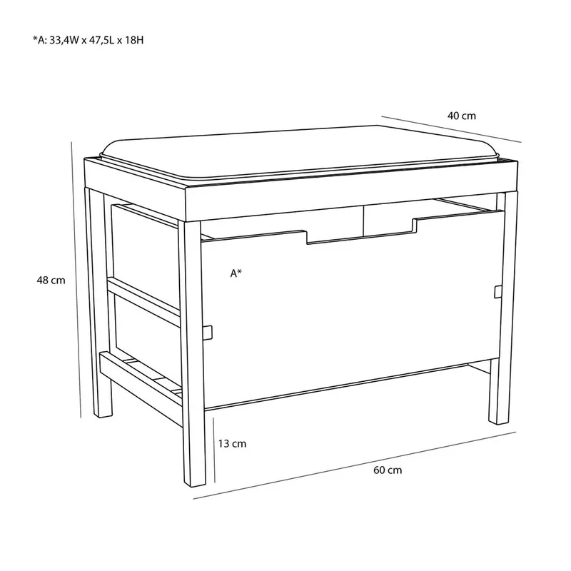 Bifi Bench Sand/Natural by Hübsch – product photo 3 of 6