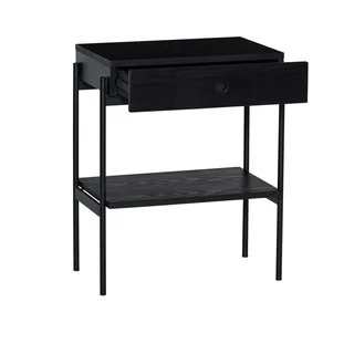 Noir Bedside Table Black de Hübsch – photo du produit 2 sur 5