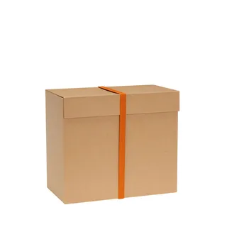 Elo Ring Binder Box Natural by Hübsch – product photo 5 of 5