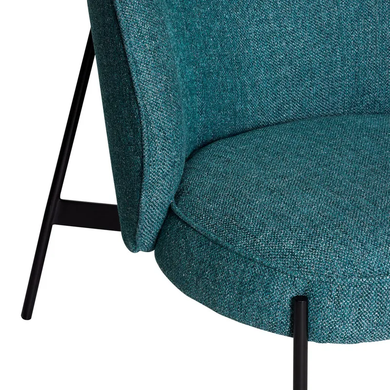 Area Lounge Chair Petrol van Hübsch – sfeerfoto 1 van 6