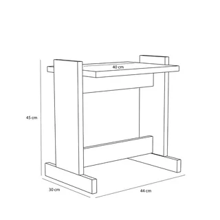Futu Side Table Natural by Hübsch – product photo 2 of 4