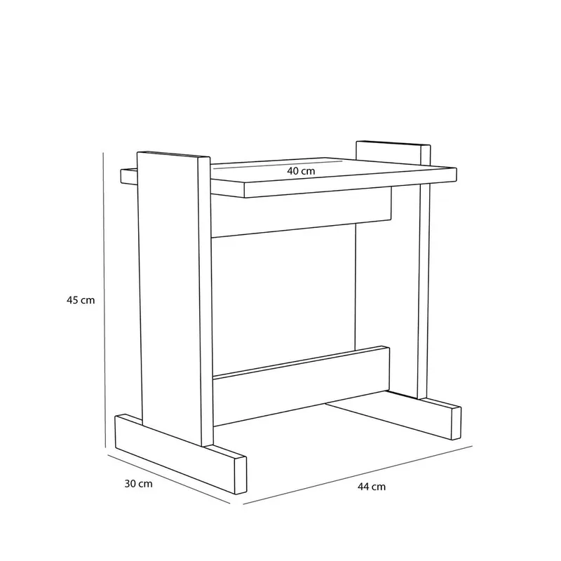 Futu Side Table Natural by Hübsch – product photo 2 of 4