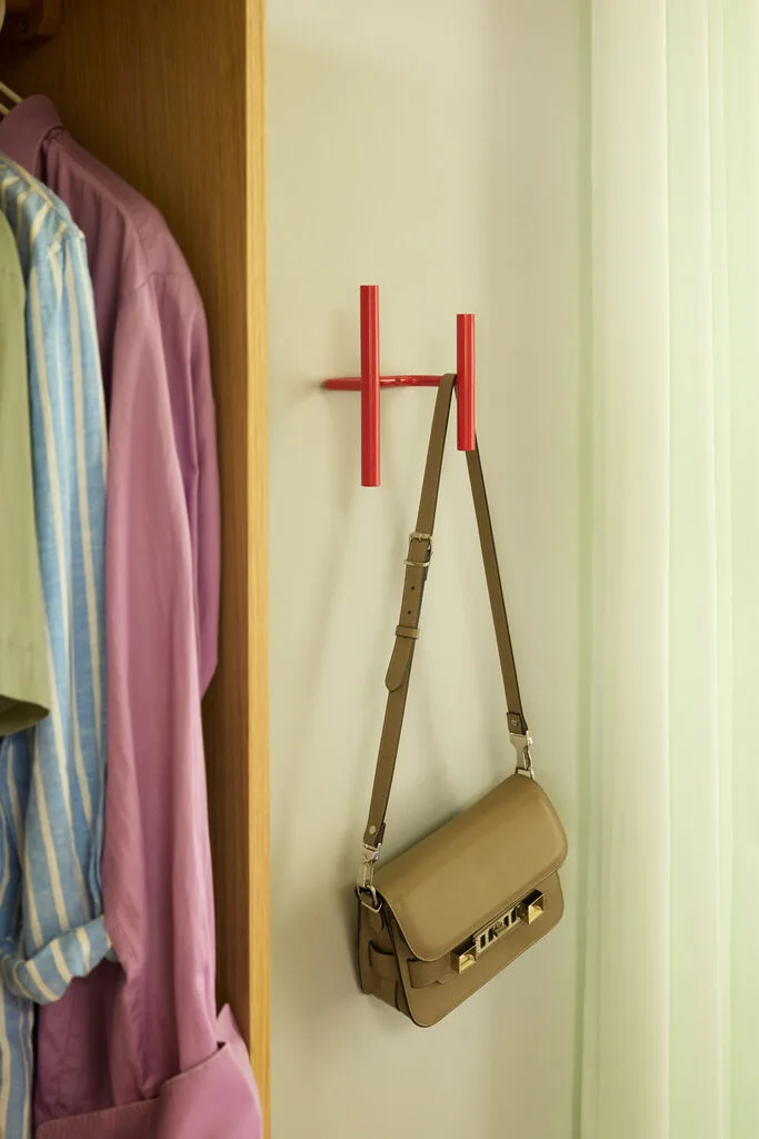Flip Coatrack Red by Hübsch – interior photo 2 of 3