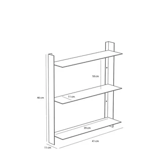 Acier Shelf Small Nickel by Hübsch – product photo 2 of 5