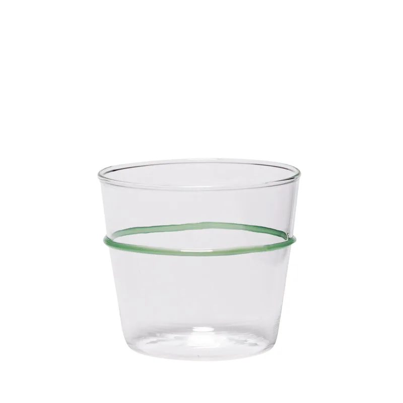 Orbit Drinking Glass Green van Hübsch – productfoto 8 van 8