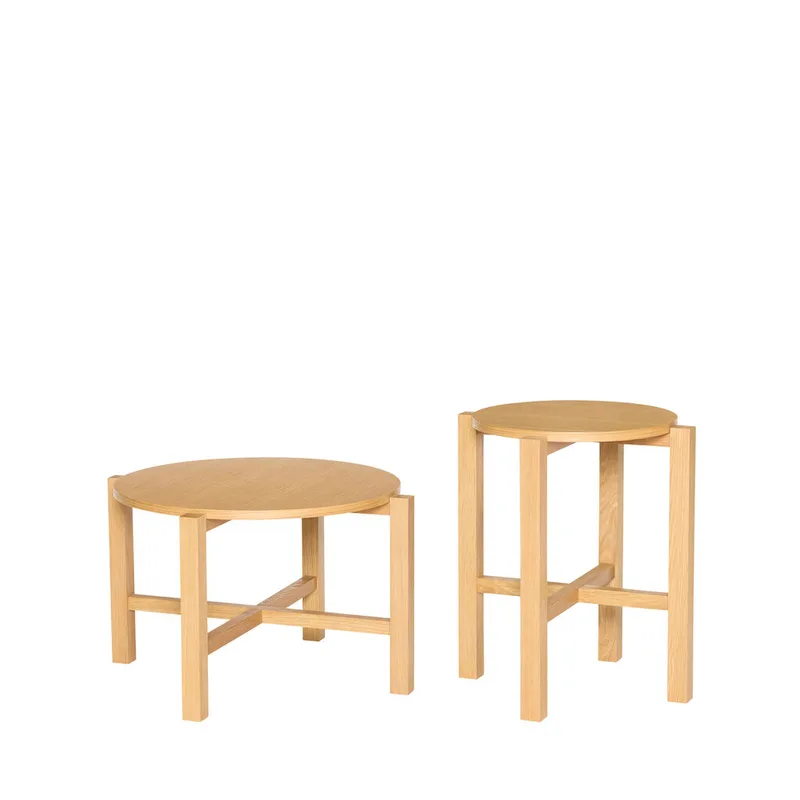 Four Coffee Table Natural (set of 2) de Hübsch – photo du produit 7 sur 7