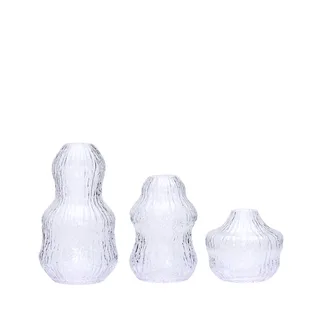 Fuyu Vases Clear (set of 3) van Hübsch – productfoto 3 van 3