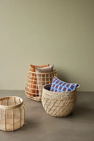 Energy Baskets Large Natural (set of 2) van Hübsch – sfeerfoto 2 van 4