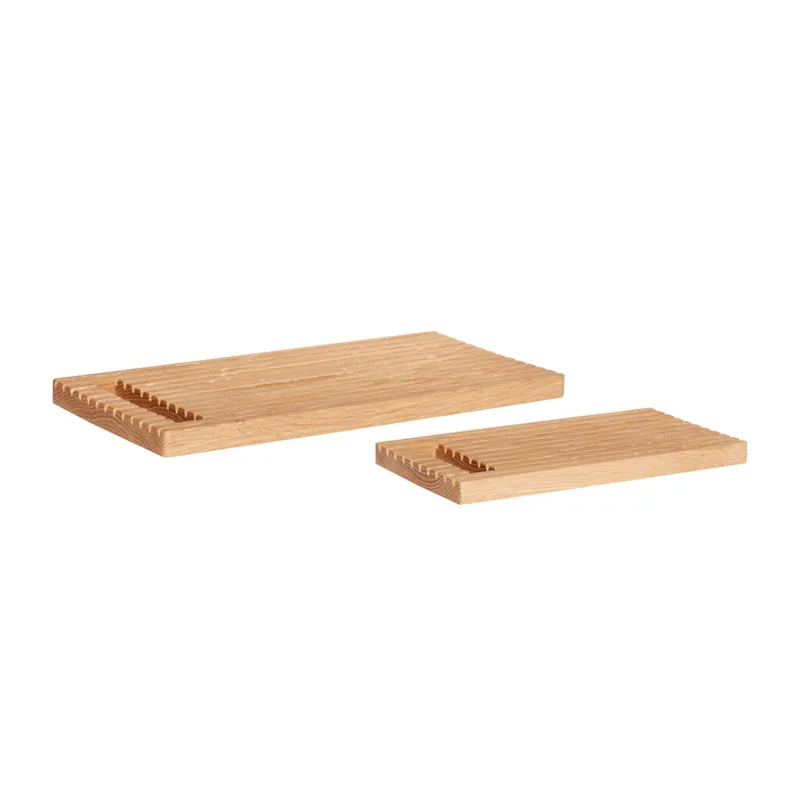 Alley Cutting Boards Natural (set of 2) van Hübsch – productfoto 2 van 2