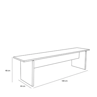 Baenk Bench Natural de Hübsch – photo du produit 2 sur 6