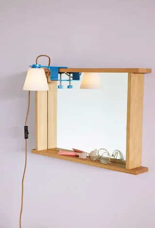 Lure Wall Lamp Metallic Blue by Hübsch – product photo 3 of 4