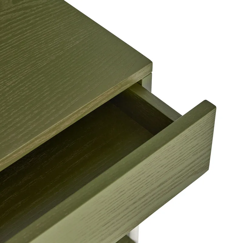 Noir Bedside Table Green/Off white von Hübsch – Ambientefoto 1 von 5
