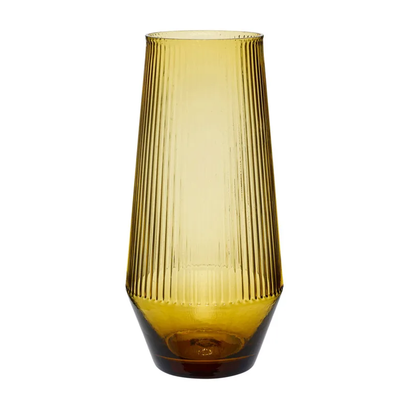 Ripple Vase Yellow by Hübsch – product photo