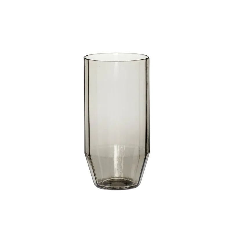 Aster Drinking Glass Grey by Hübsch – product photo 2 of 2