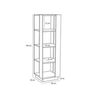 Merge Shelf Unit Natural van Hübsch – productfoto 2 van 5
