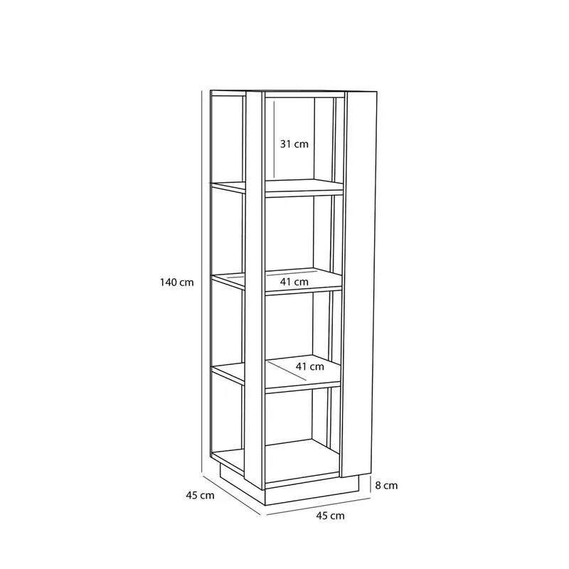 Merge Shelf Unit Natural van Hübsch – productfoto 2 van 5