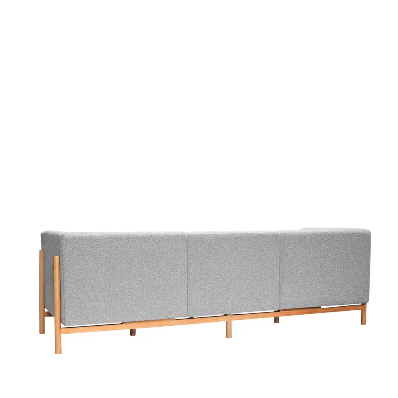 Moment Sofa 3 seater Large Grey van Hübsch – productfoto 2 van 7