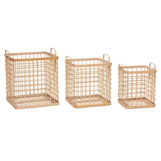 Square Baskets Natural (set of 3) by Hübsch – product photo 2 of 2