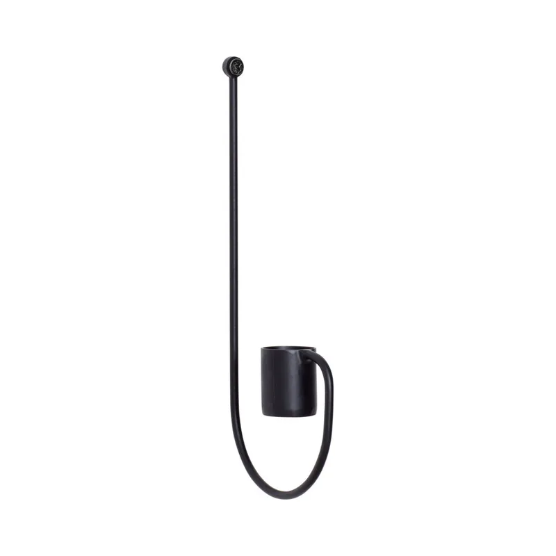 Folk Candlestick Black by Hübsch – product photo