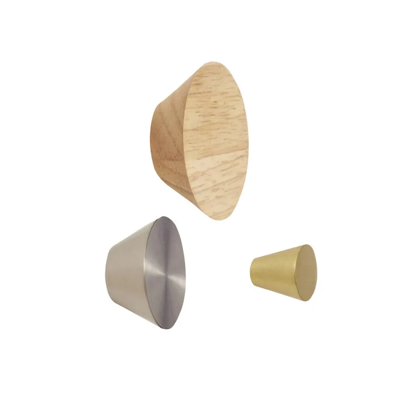 Cone Hooks Multicolour (set of 3) van Hübsch – productfoto
