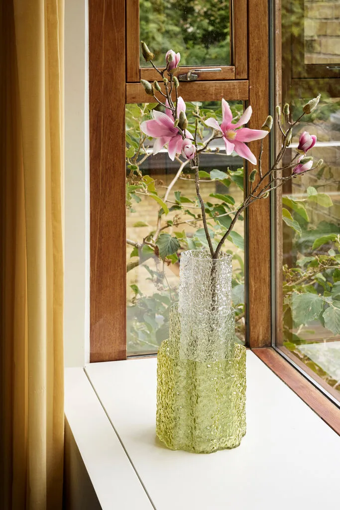 Triple Vases Green/Clear (set of 3) de Hübsch – photo d’ambiance 3 sur 7