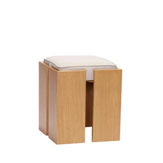 Forma Stool Sand/Natural van Hübsch – productfoto 4 van 4