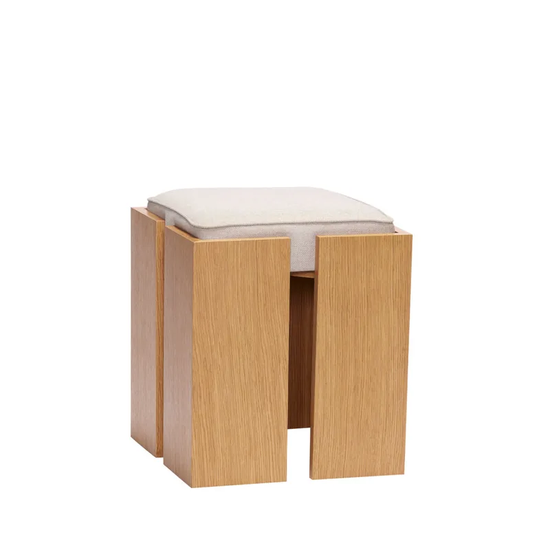 Forma Stool Sand/Natural van Hübsch – productfoto 4 van 4
