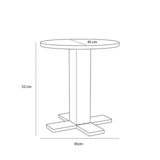 Koohi Side Table Black by Hübsch – product photo 2 of 5