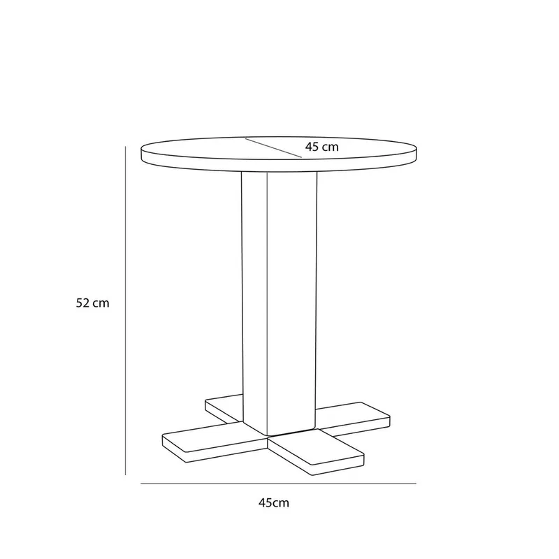 Koohi Side Table Black by Hübsch – product photo 2 of 5