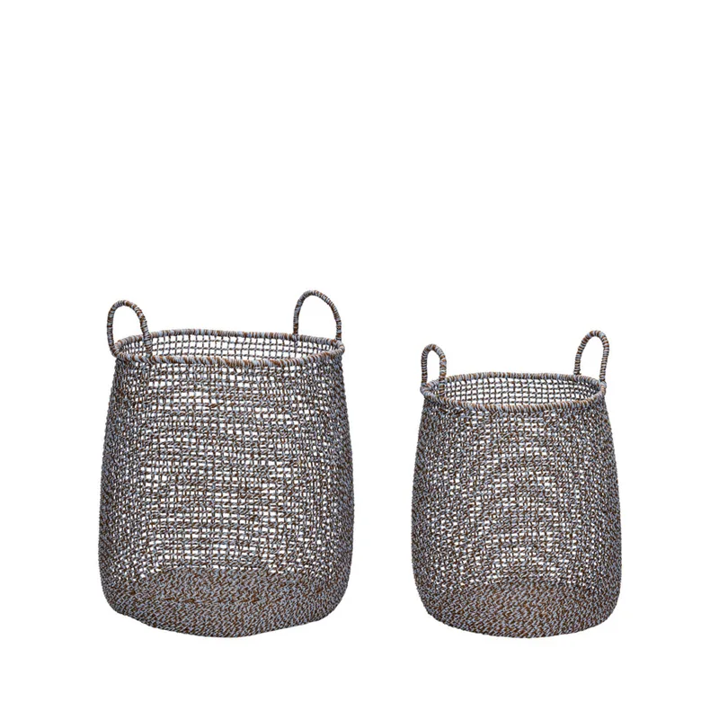 Mist Baskets Brown/Blue (set of 2) by Hübsch – product photo