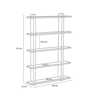 Simple Shelf Large Oak van Hübsch – productfoto 2 van 4