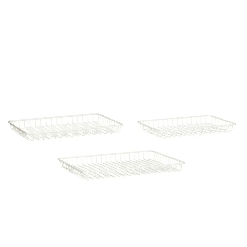 Carry Trays White (set of 3) van Hübsch – productfoto
