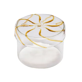Heir Storage Jar Low Yellow by Hübsch – product photo 1 of 4