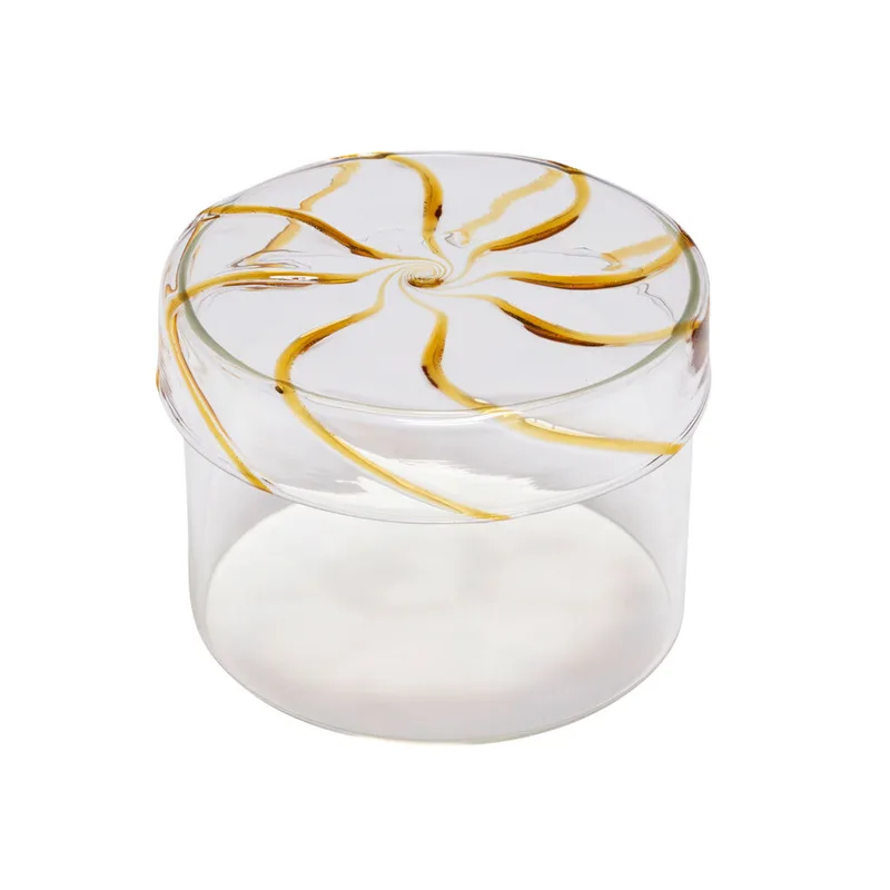 Heir Storage Jar Low Yellow by Hübsch – product photo 1 of 4