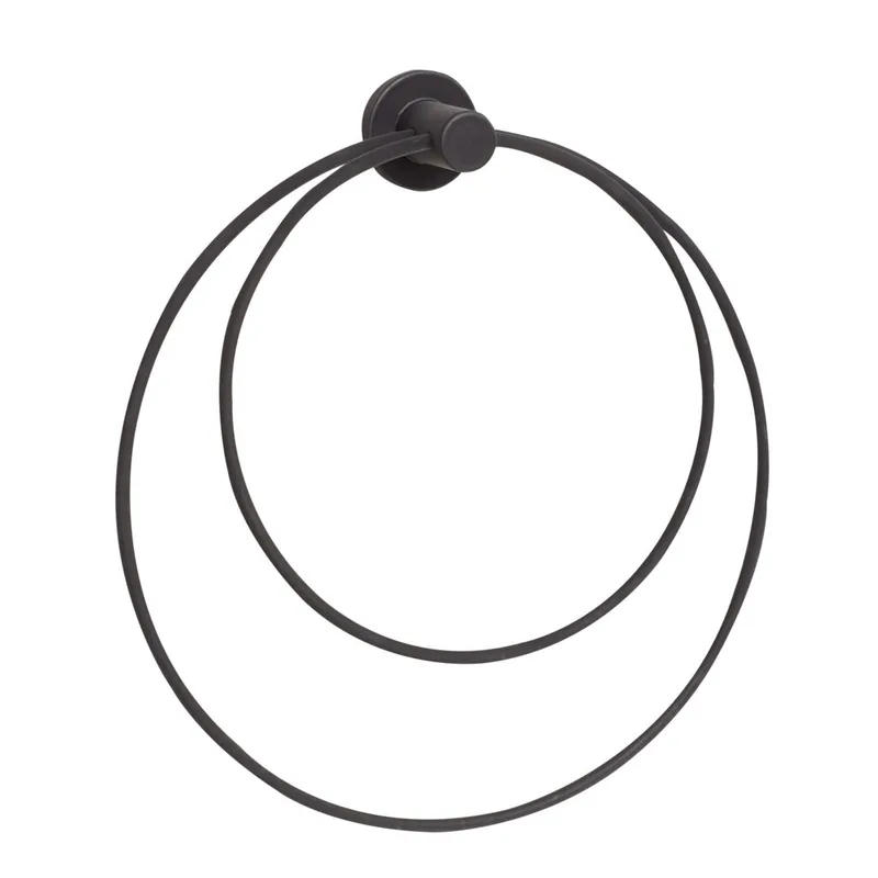 Loop Towel Holder Black by Hübsch – product photo