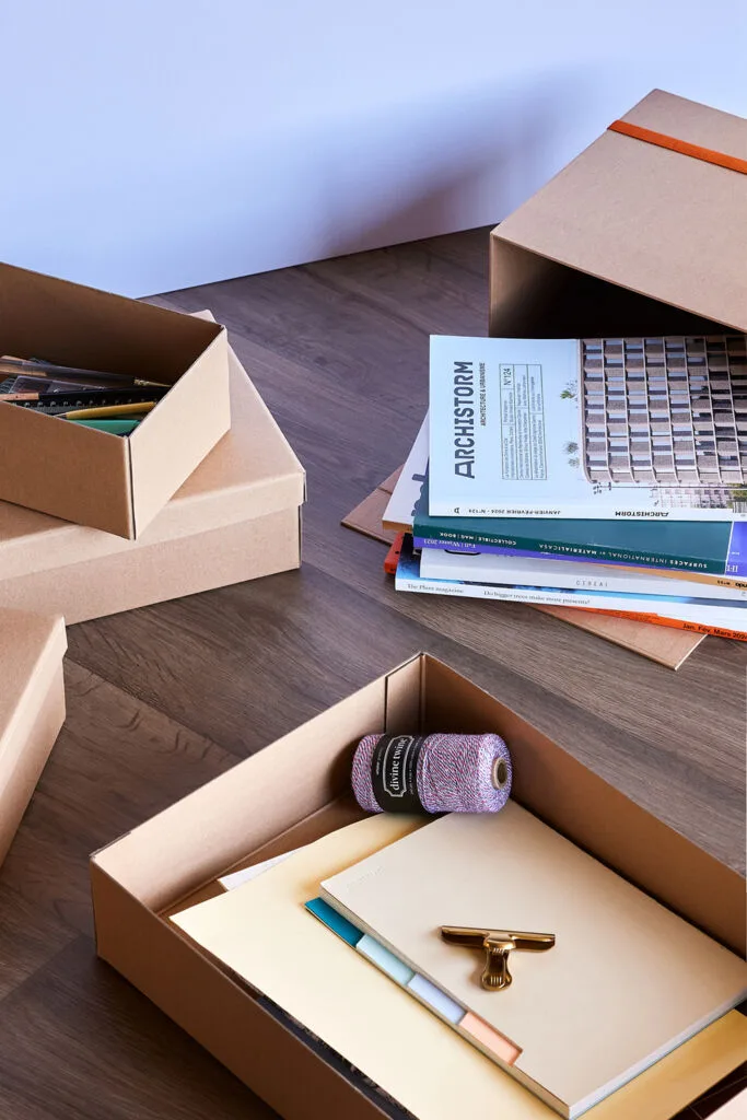 Storeit Storage Boxes Natural (set of 3) van Hübsch – sfeerfoto 2 van 6