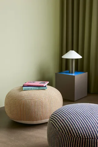 Mochi Pouffe Sand/Multicolour by Hübsch – interior photo 3 of 4