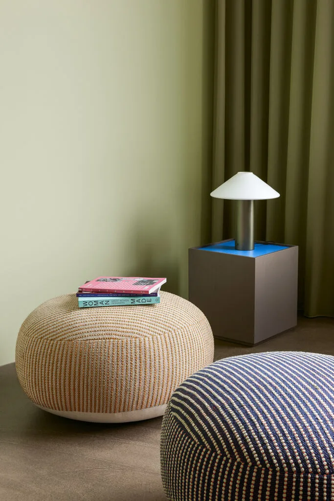 Mochi Pouffe Sand/Multicolour by Hübsch – interior photo 3 of 4