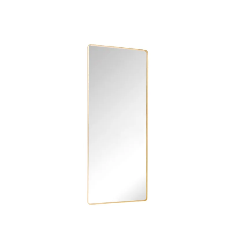 Retro Wall Mirror Large Brass by Hübsch – product photo 2 of 2